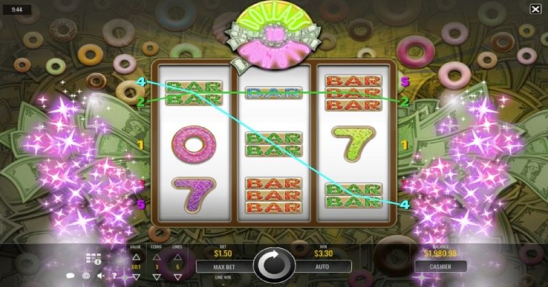 Play in Dollars to Donuts Slot Online from Rival Gaming for free now | www.nikoosefat.com